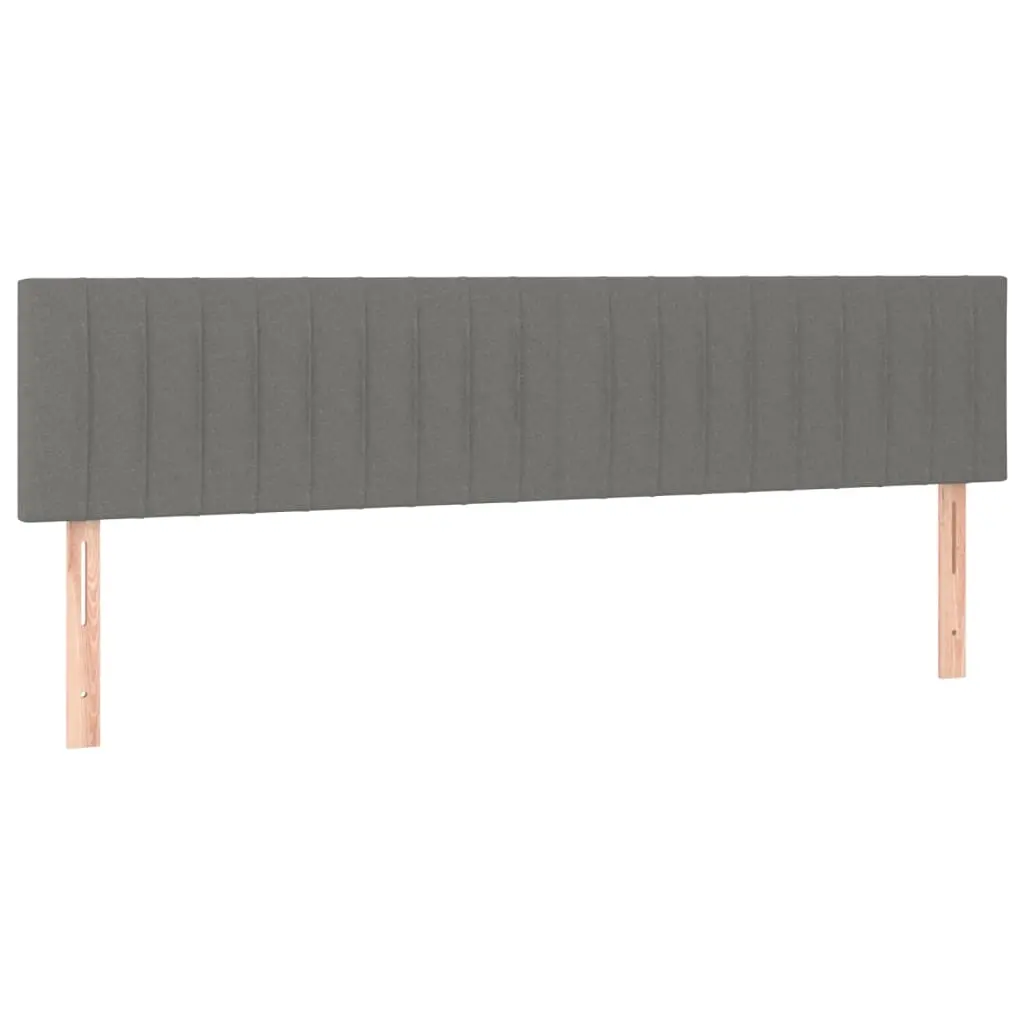 Headboards Dark Grey 200x5x78/88 cm Fabric 346285 - Furniture
