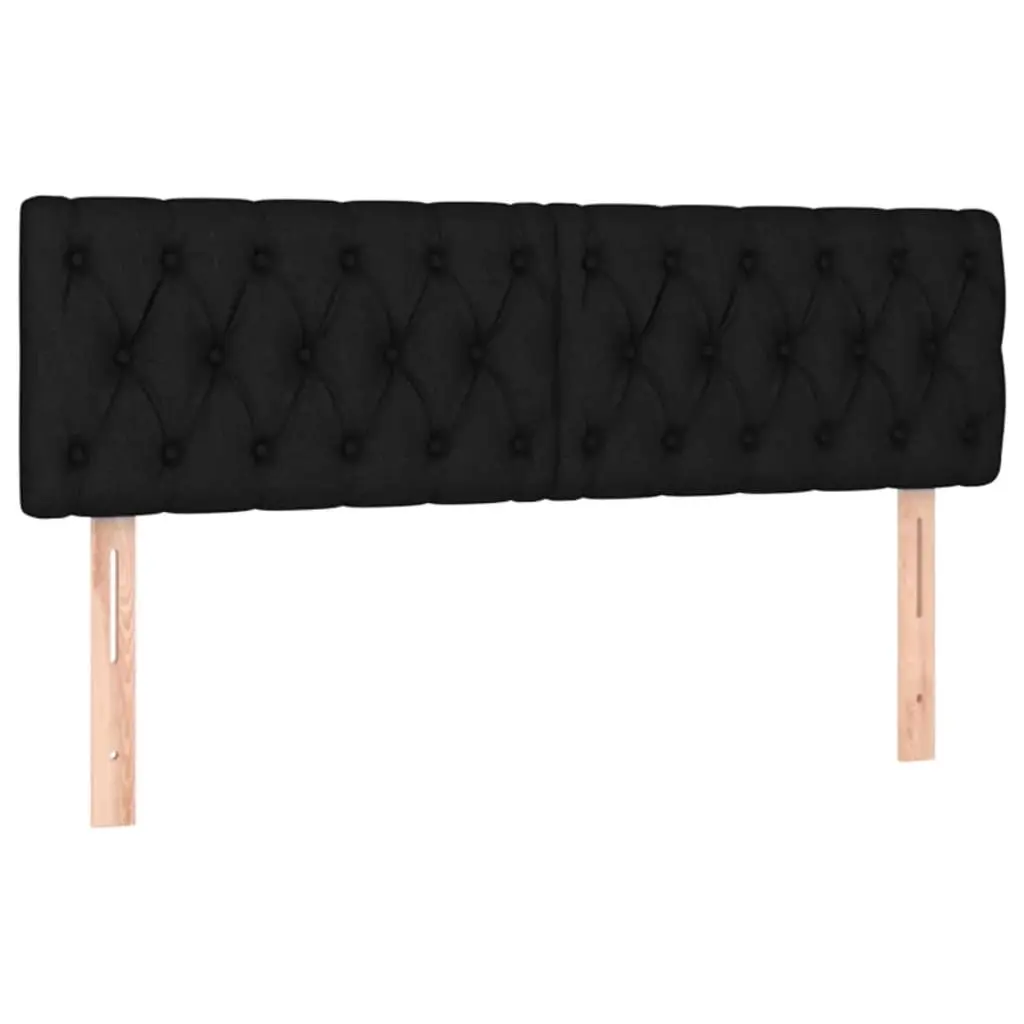Headboards Black 160x7x78/88 cm Fabric 346356 - Furniture