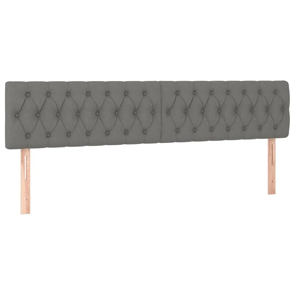 Headboards Dark Grey 200x7x78/88 cm Fabric 346383 - Furniture