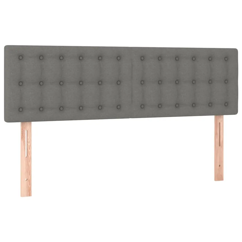 Headboards Dark Grey 144x5x78/88 cm Fabric 346457 - Furniture