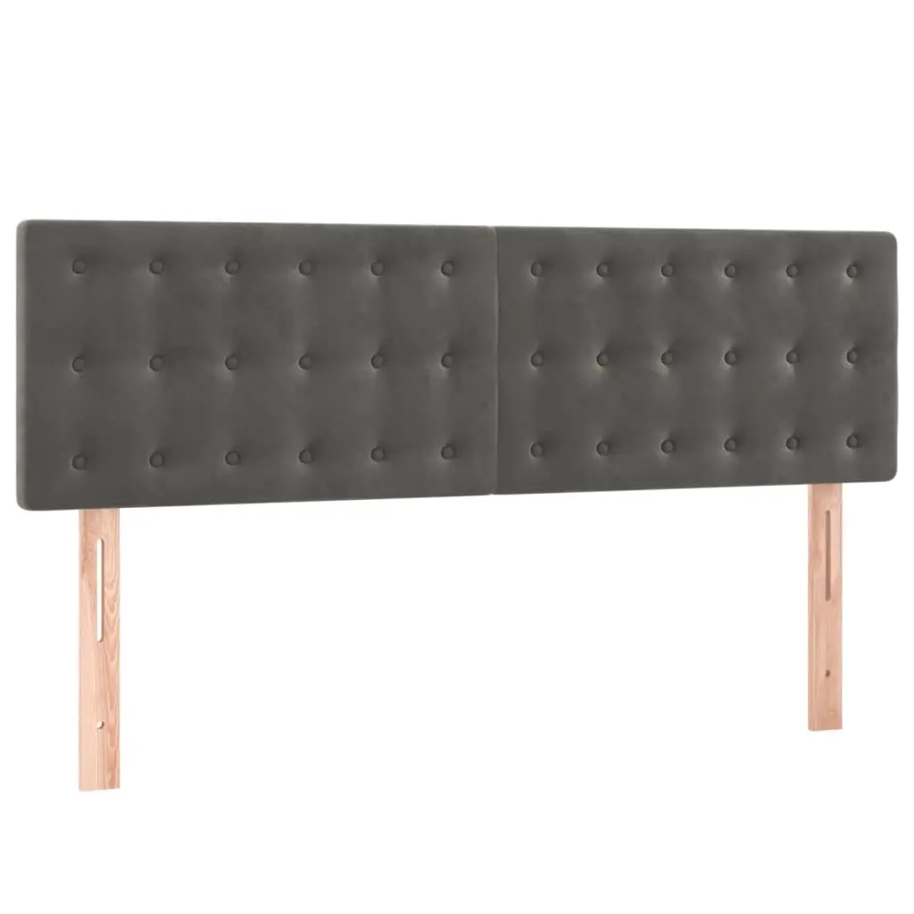 Headboards Dark Grey 144x5x78/88 cm Velvet 346471 - Furniture