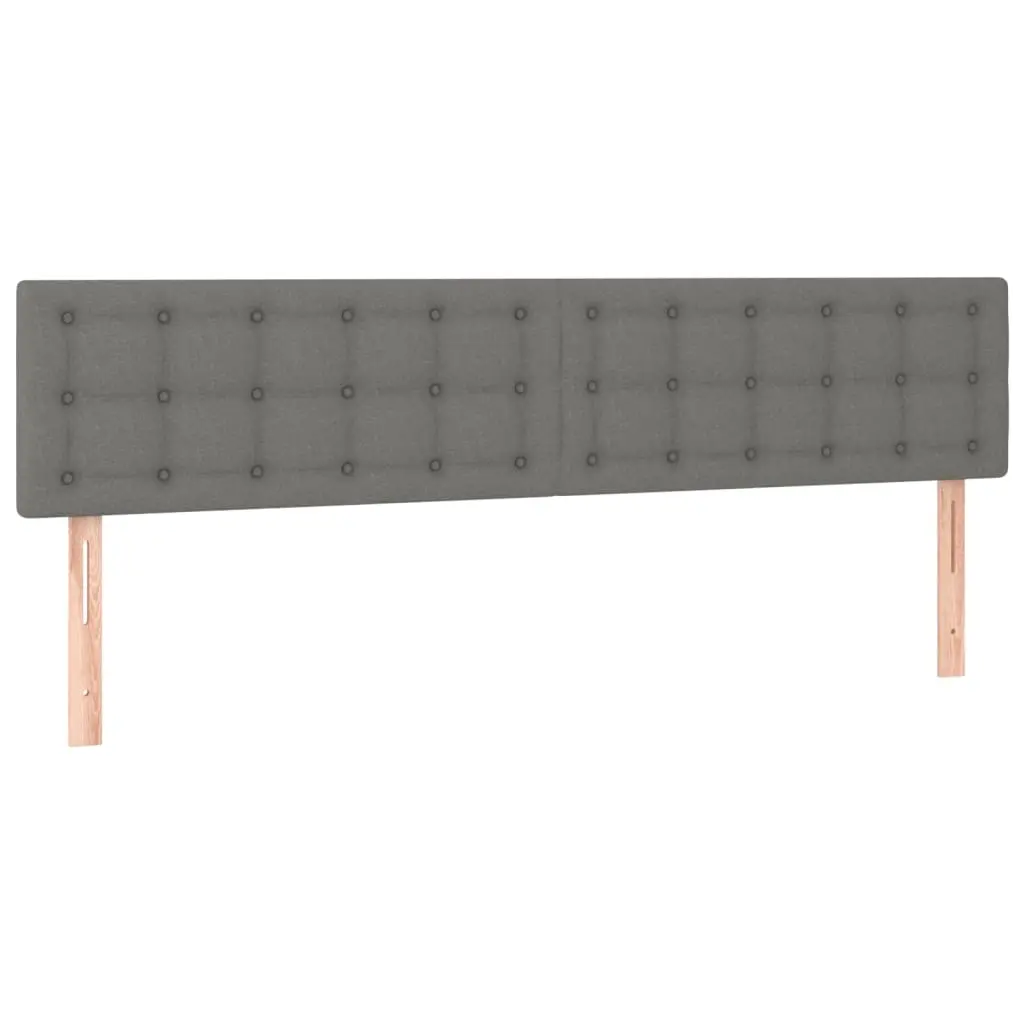 Headboards Dark Grey 160x5x78/88 cm Fabric 346477 - Furniture