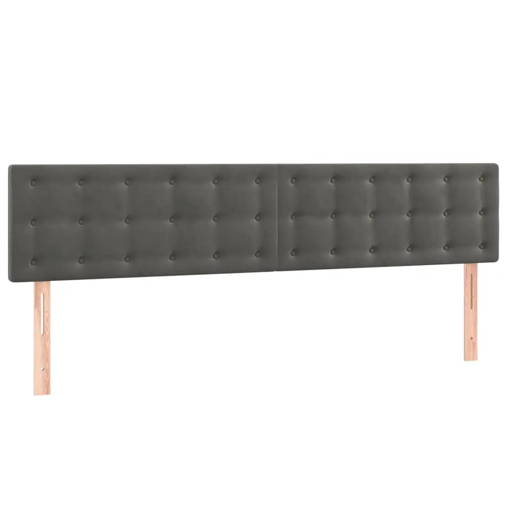 Headboards Dark Grey 160x5x78/88 cm Velvet 346491 - Furniture