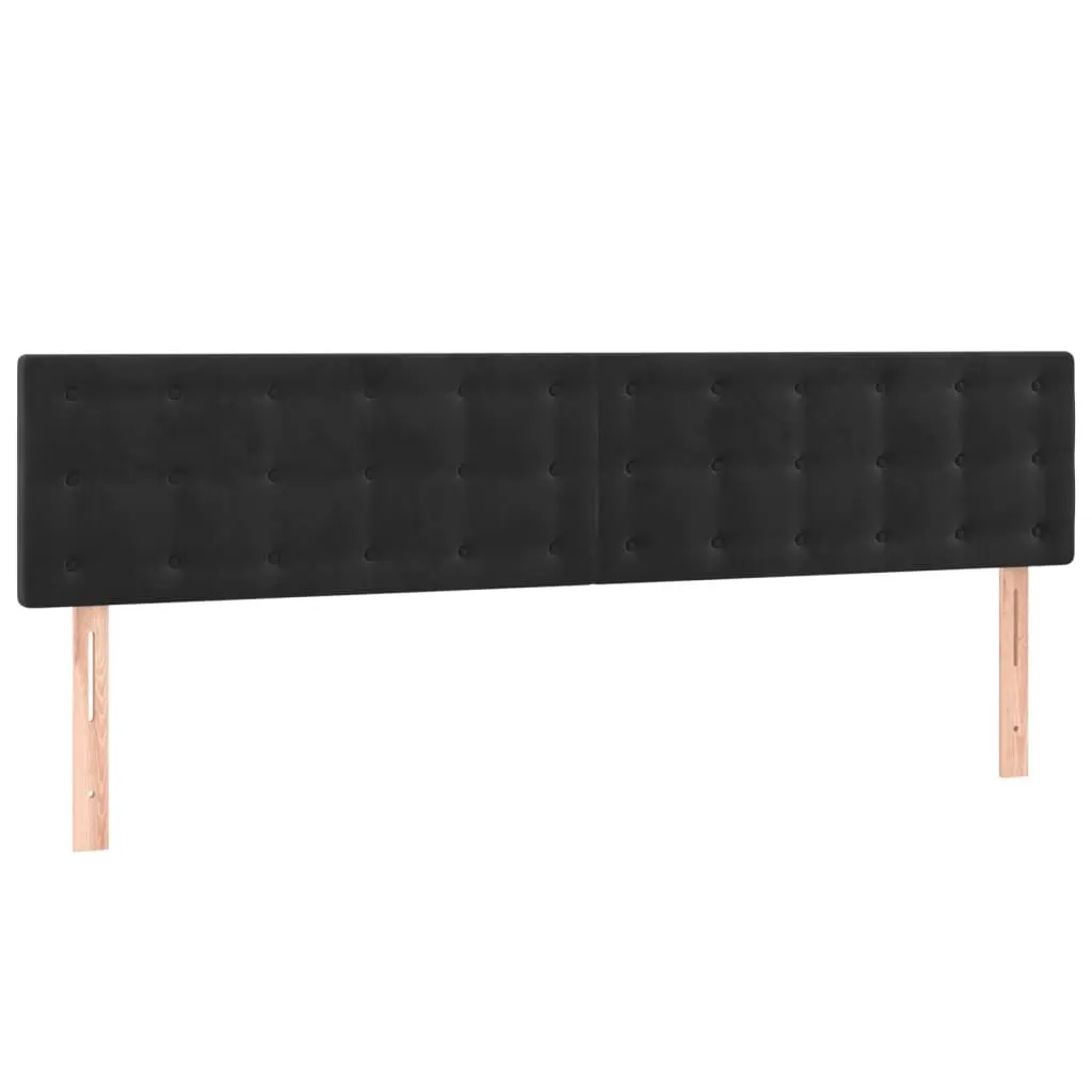 Headboards Black 160x5x78/88 cm Velvet 346492 - Furniture