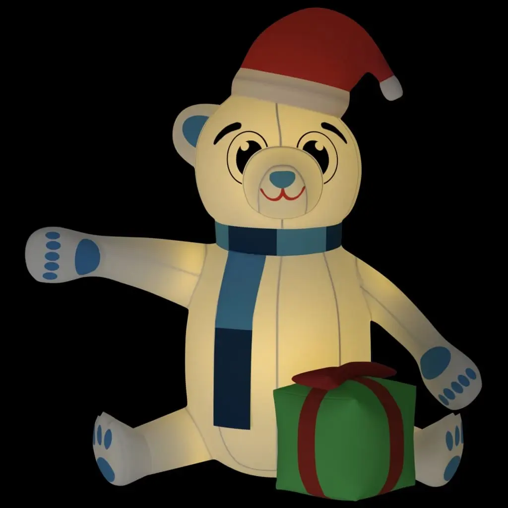 Christmas Inflatable Teddy Bear LED 180 cm 345288 - Home & Garden