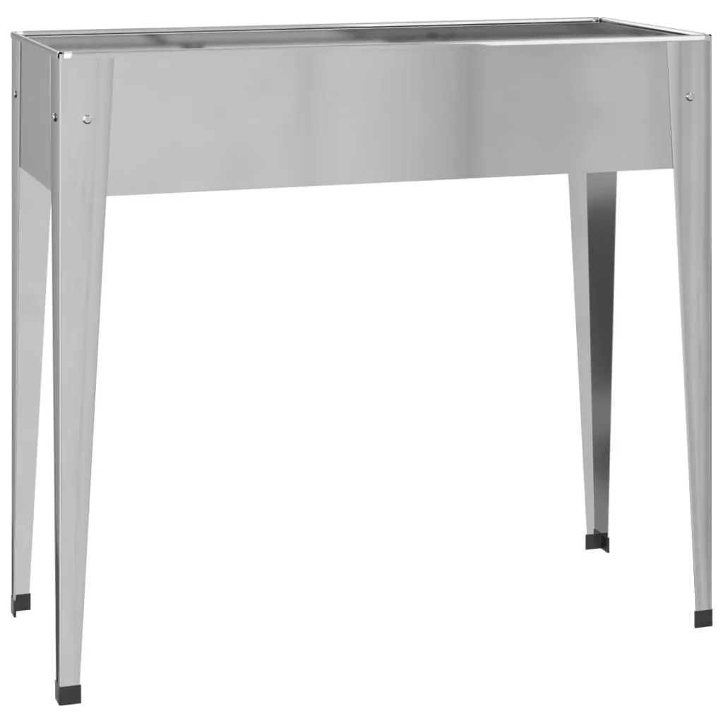 Garden Planter 100.5x40.5x90 cm Galvanised Steel 152262 - Home & Garden