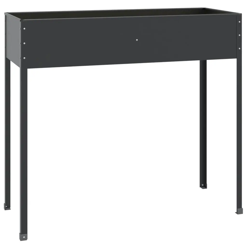 Garden Planter Anthracite 100.5x40.5x90 cm Galvanised Steel 152263 - Home & Garden