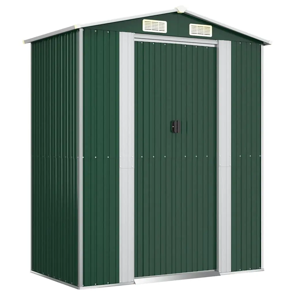 Garden Shed Green 192x108x223 cm Galvanised Steel 319267 - Home & Garden