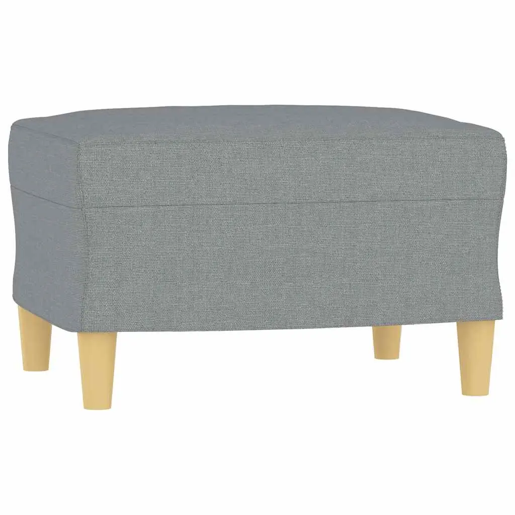 Footstool Light Grey 60x50x41 cm Fabric 349263 - Furniture