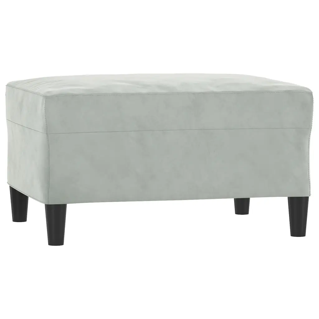 Footstool Light Grey 70x55x41 cm Velvet 349317 - Furniture