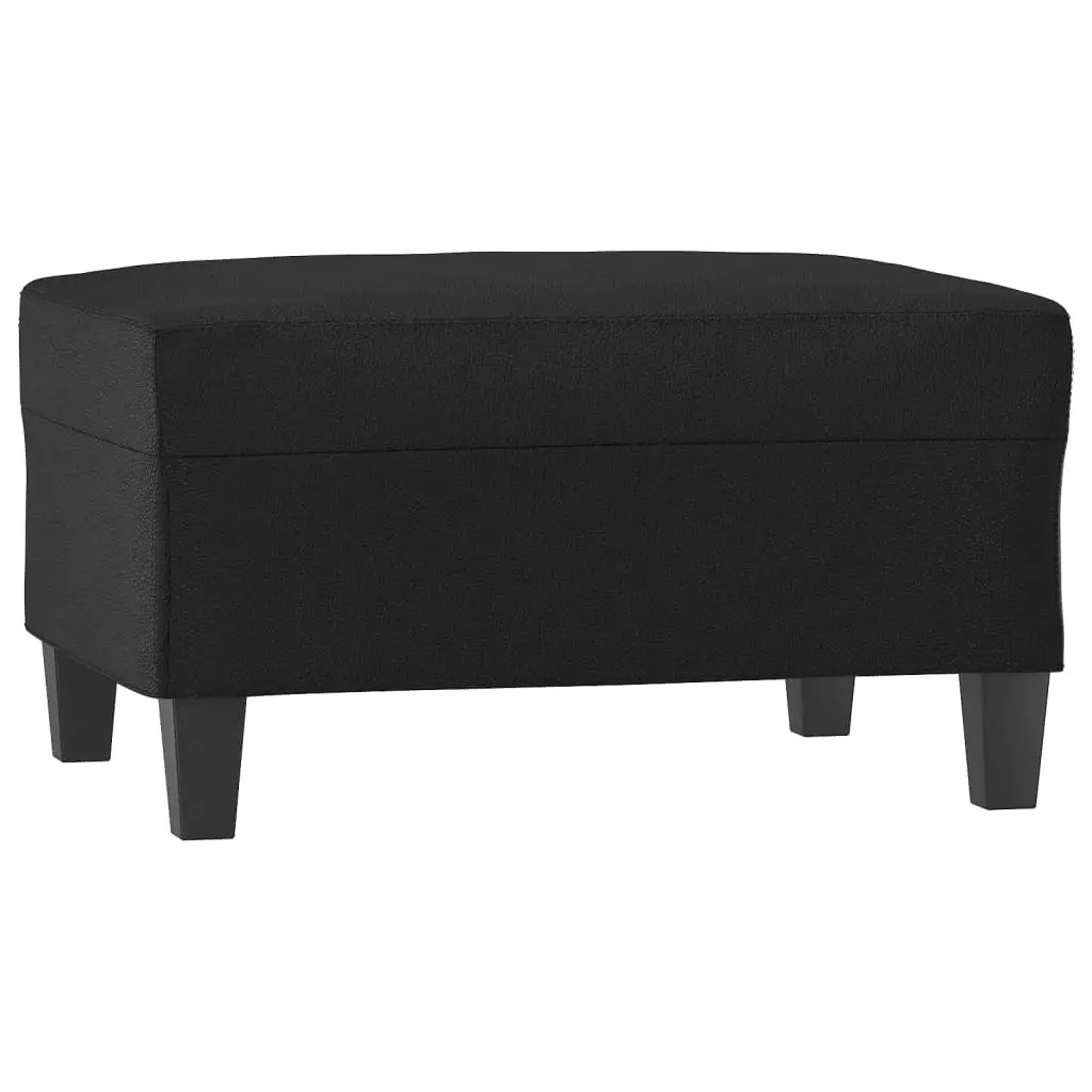 Footstool Black 70x55x41 cm Faux Leather 349355 - Furniture