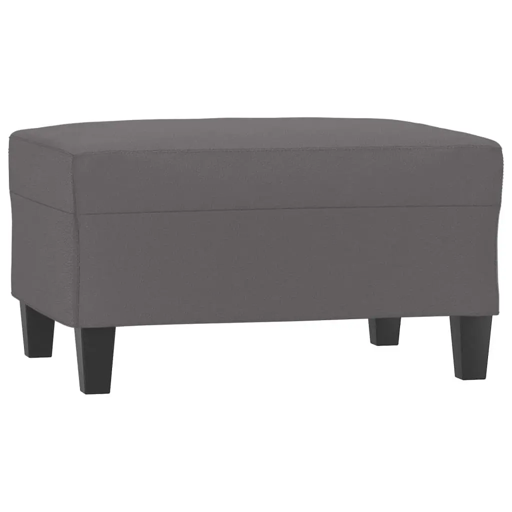 Footstool Grey 70x55x41 cm Faux Leather 349358 - Furniture