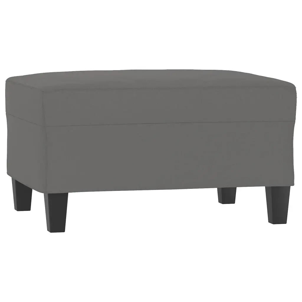 Footstool Dark Grey 70x55x41 cm Microfibre Fabric 349363 - Furniture