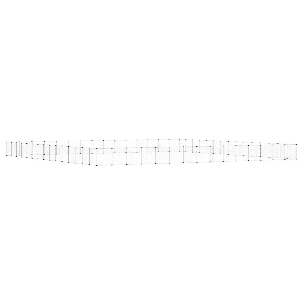 60-Panel Pet Cage with Door Black 35x35 cm Steel 3114024