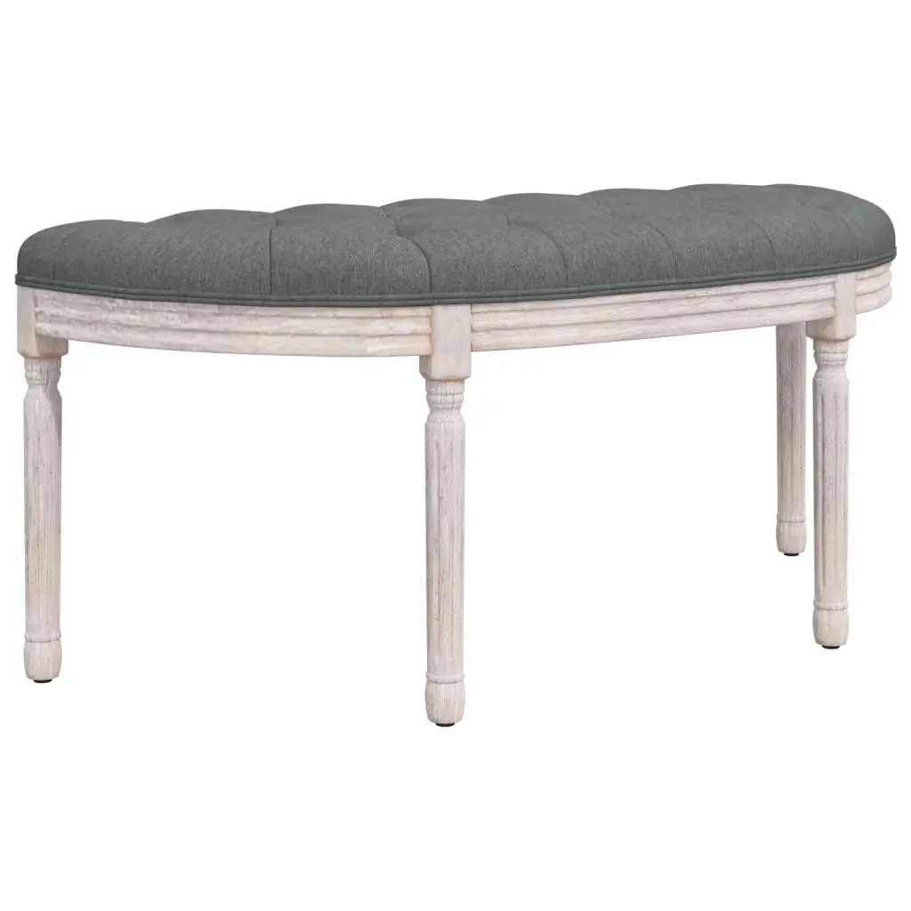 Bench Dark Grey 110.5x45x49 cm Fabric 344416 - Furniture
