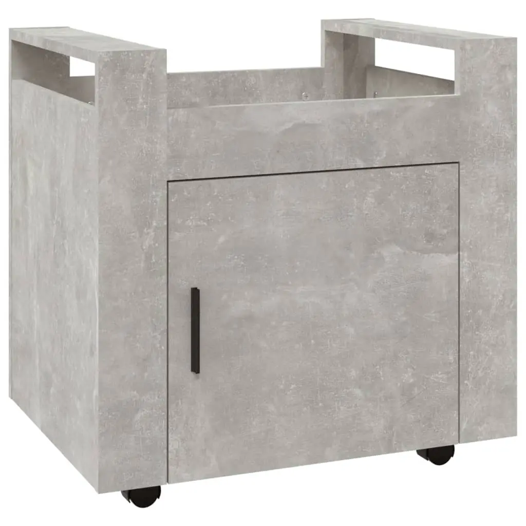 Desk Trolley Concrete Grey 60x45x60 cm Engineered Wood 816612 - Office