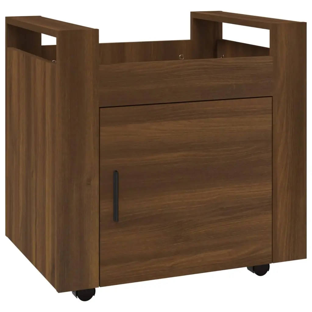 Desk Trolley Brown Oak 60x45x60 cm Engineered Wood 816615 - Office
