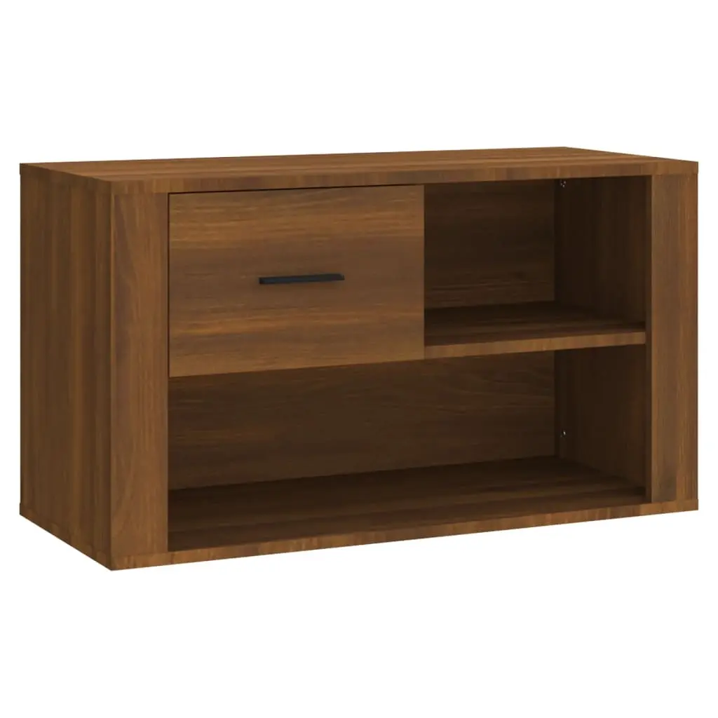 Shoe Cabinet Brown Oak 80x35x45 cm Engineered Wood 816759 - Home & Garden