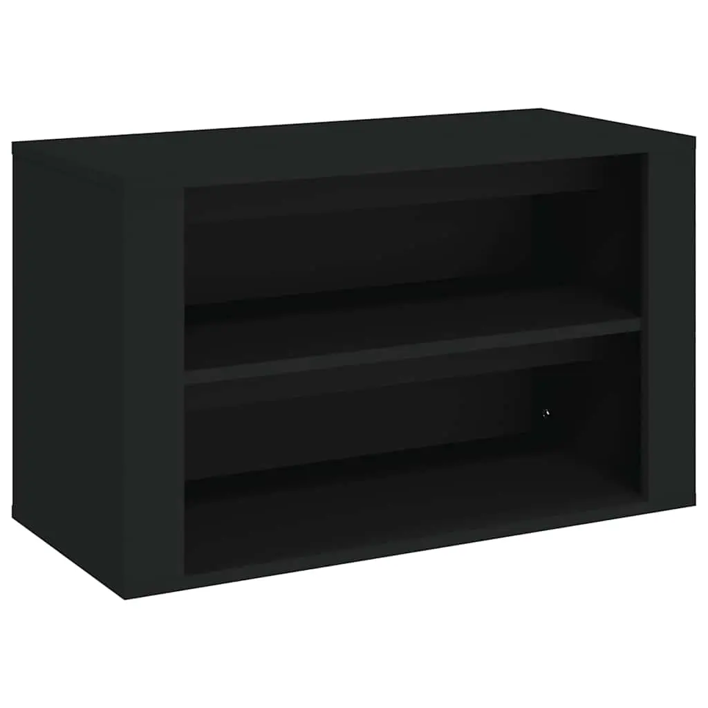 Shoe Rack Black 75x35x45 cm Engineered Wood 816897 - Home & Garden
