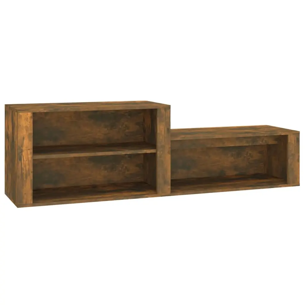 Shoe Cabinet Smoked Oak 150x35x45 cm Engineered Wood 816917 - Home & Garden