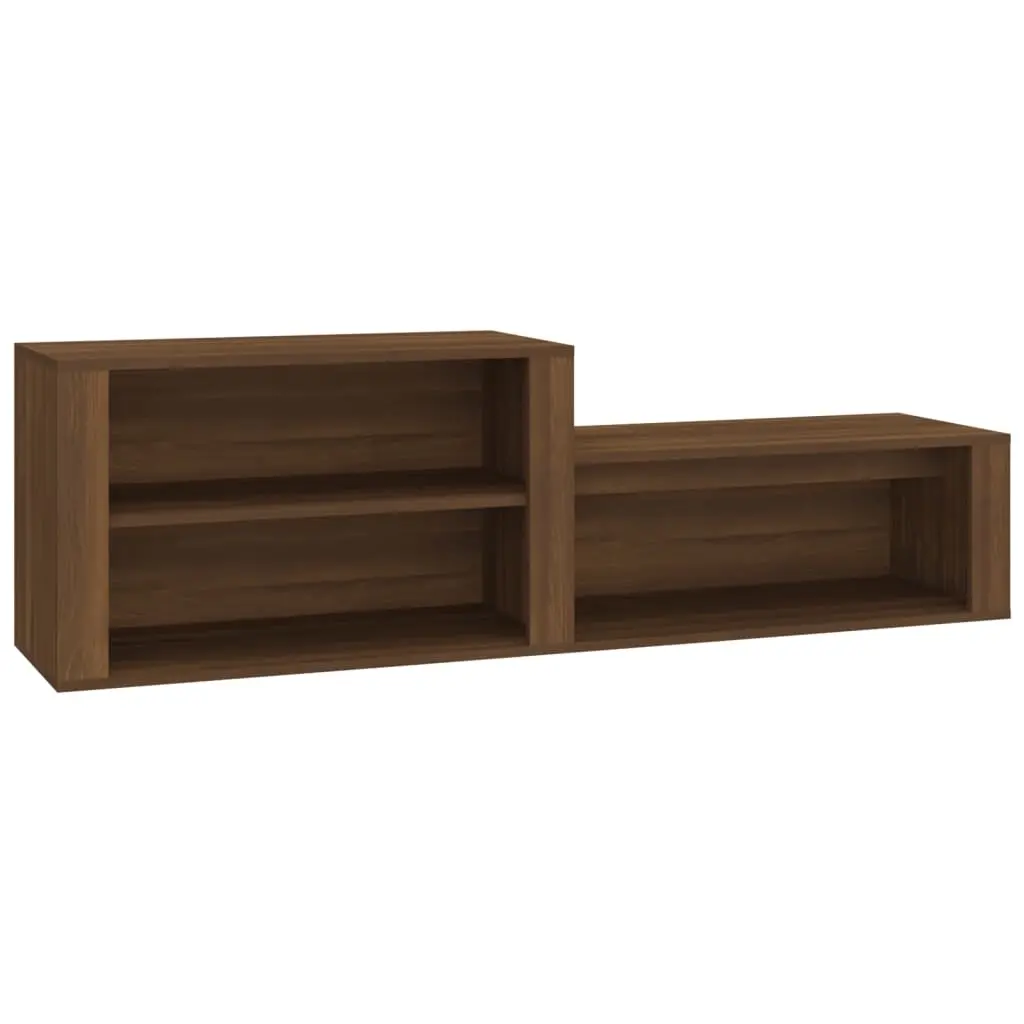 Shoe Cabinet Brown Oak 150x35x45 cm Engineered Wood 816919 - Home & Garden