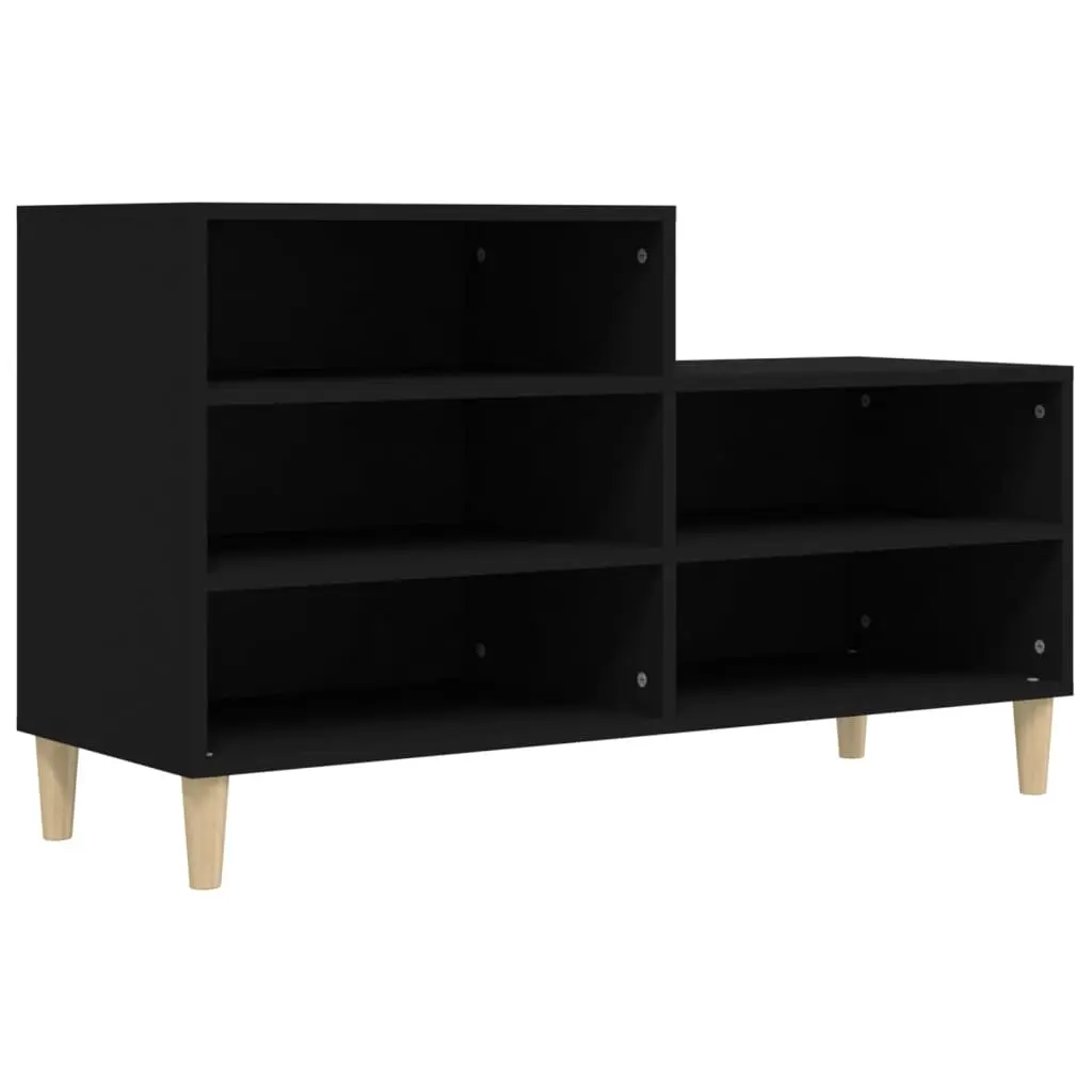 Shoe Cabinet Black 102x36x60 cm Engineered Wood 819725 - Home & Garden