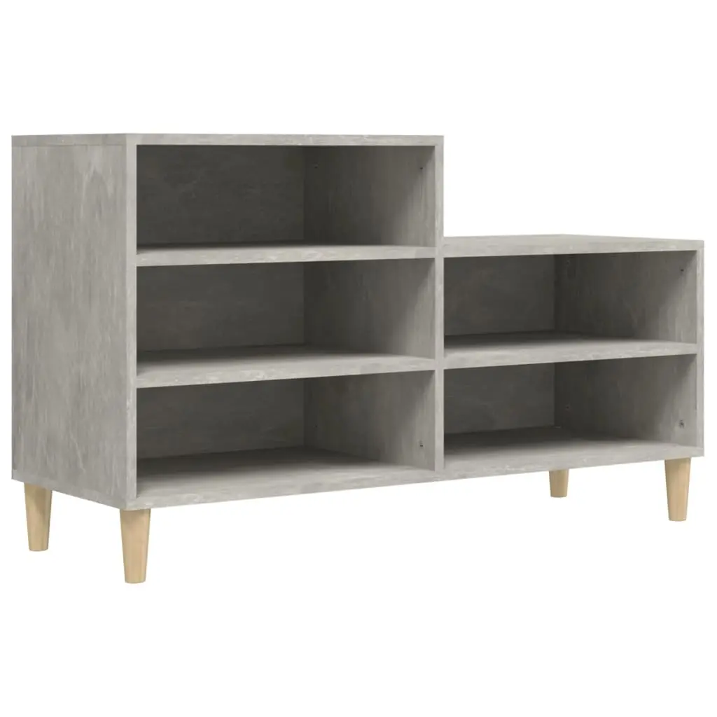 Shoe Cabinet Concrete Grey 102x36x60 cm Engineered Wood 819728 - Home & Garden