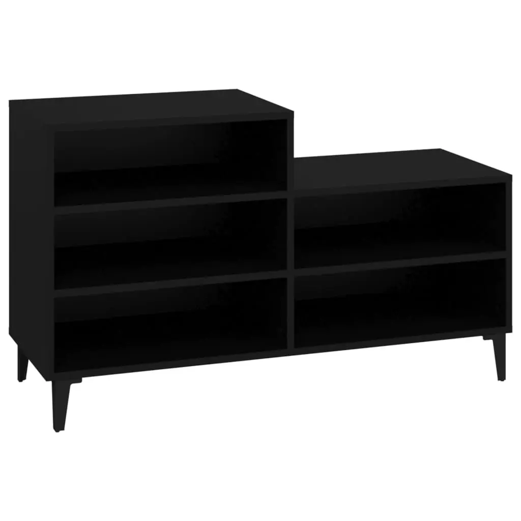 Shoe Cabinet Black 102x36x60 cm Engineered Wood 819733 - Home & Garden