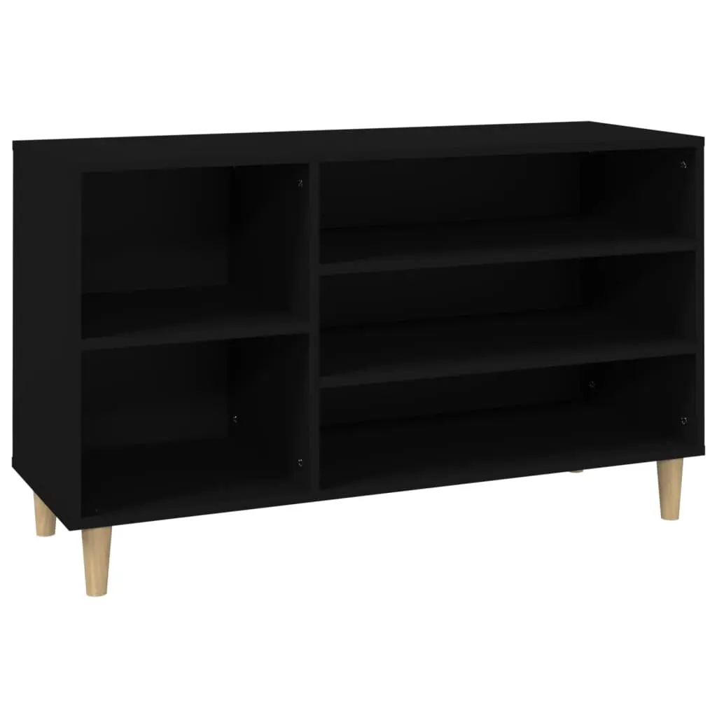 Shoe Cabinet Black 102x36x60 cm Engineered Wood 819741 - Home & Garden
