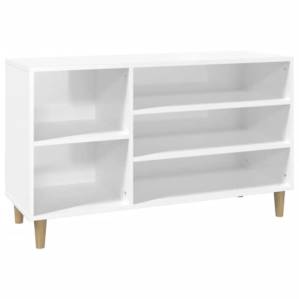 Shoe Cabinet High Gloss White 102x36x60 cm Engineered Wood 819742 - Home & Garden