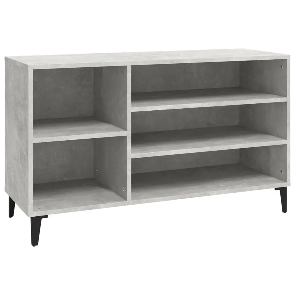 Shoe Cabinet Concrete Grey 102x36x60 cm Engineered Wood 819752 - Home & Garden