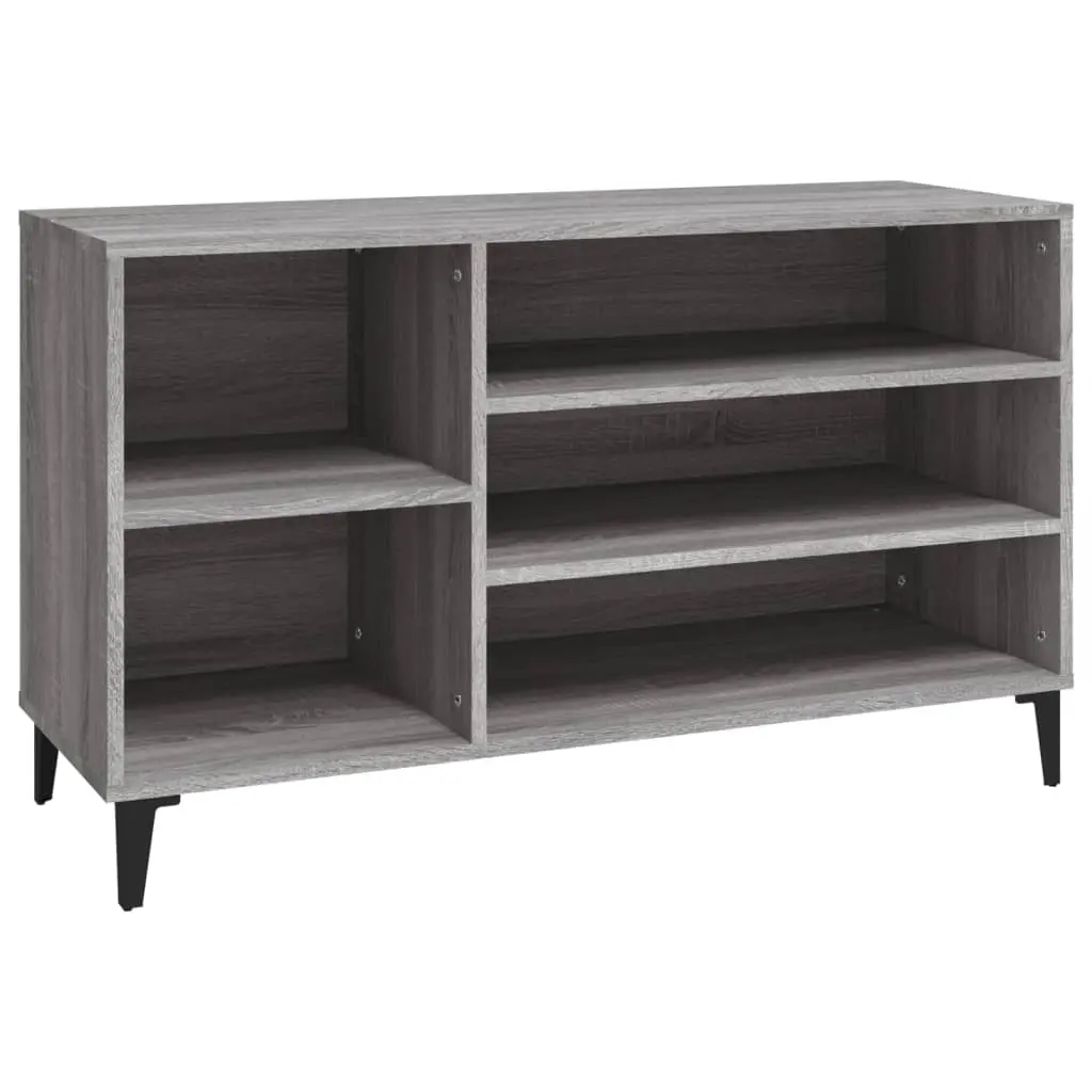 Shoe Cabinet Grey Sonoma 102x36x60 cm Engineered Wood 819754 - Home & Garden