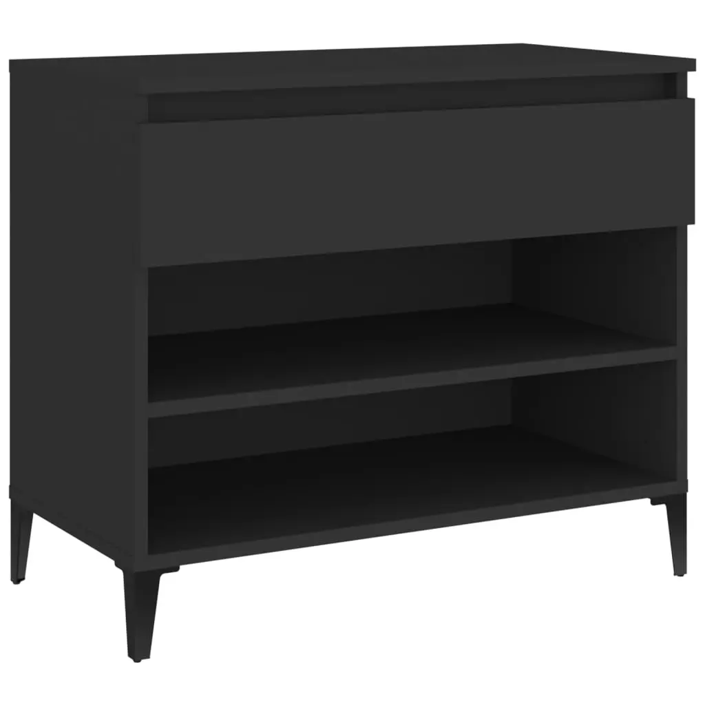 Shoe Cabinet Black 70x36x60 cm Engineered Wood 819765 - Home & Garden