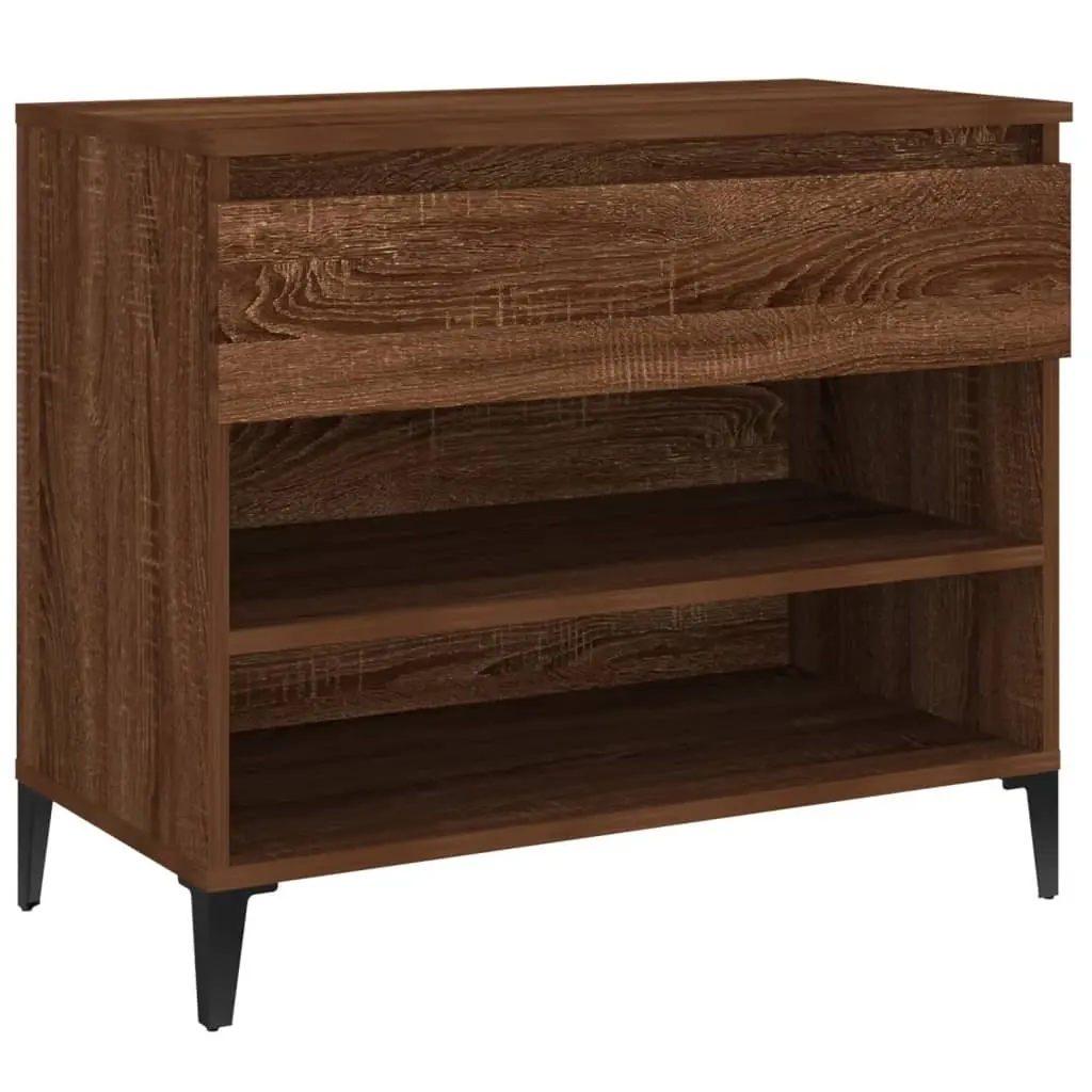 Shoe Cabinet Brown Oak 70x36x60 cm Engineered Wood 819771 - Home & Garden
