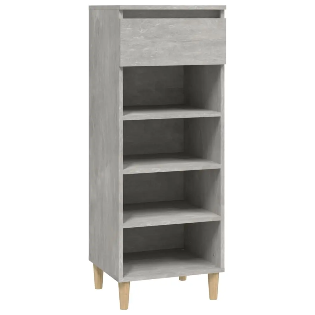 Shoe Cabinet Concrete Grey 40x36x105 cm Engineered Wood 819776 - Home & Garden