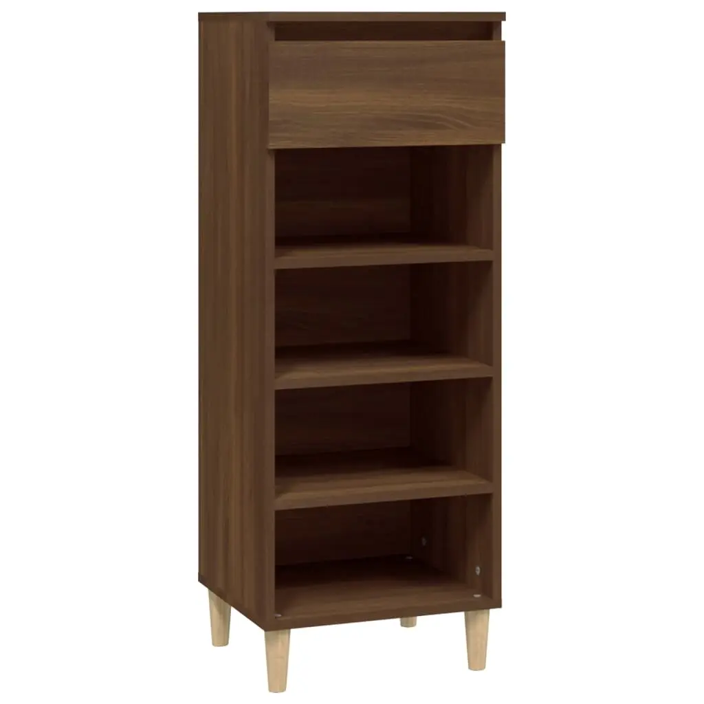 Shoe Cabinet Brown Oak 40x36x105 cm Engineered Wood 819779 - Home & Garden