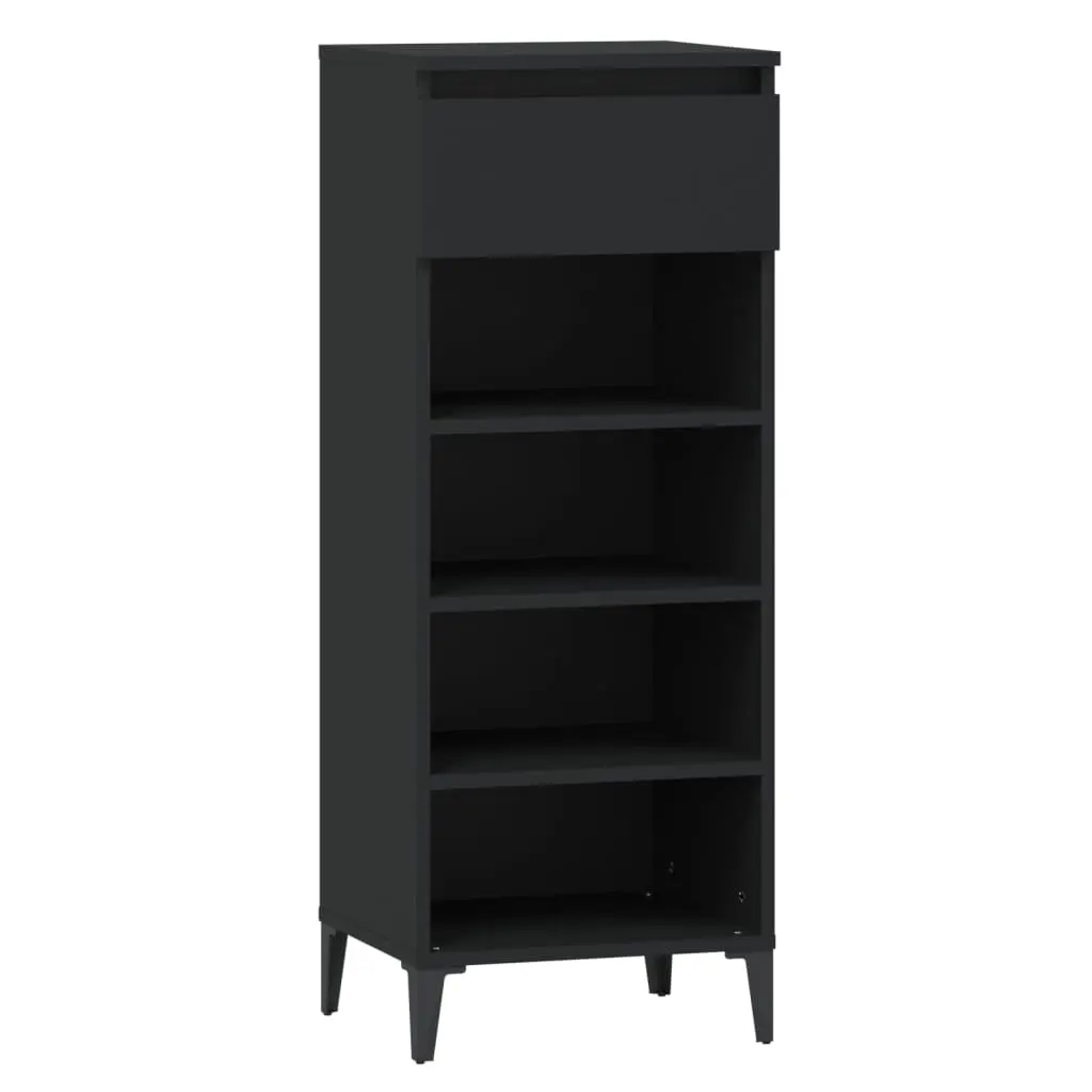 Shoe Rack Black 40x36x105 cm Engineered Wood 819781 - Home & Garden