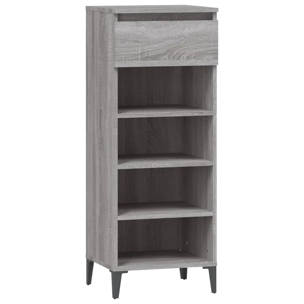Shoe Rack Grey Sonoma 40x36x105 cm Engineered Wood 819786 - Home & Garden