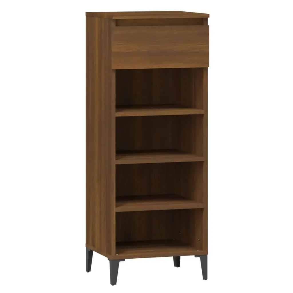 Shoe Rack Brown Oak 40x36x105 cm Engineered Wood 819787 - Home & Garden