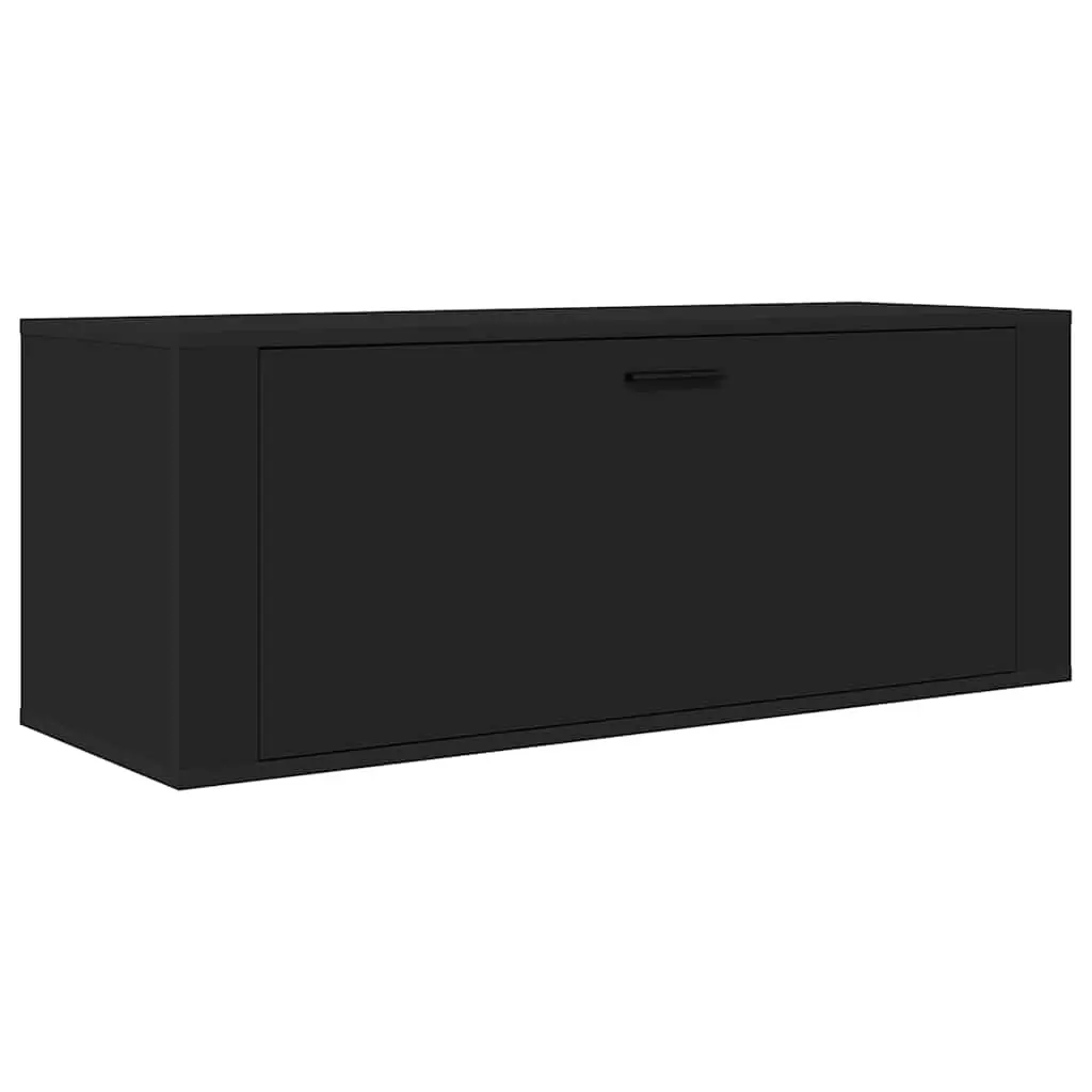 Wall Shoe Cabinet Black 100x35x38 cm Engineered Wood 821021 - Home & Garden