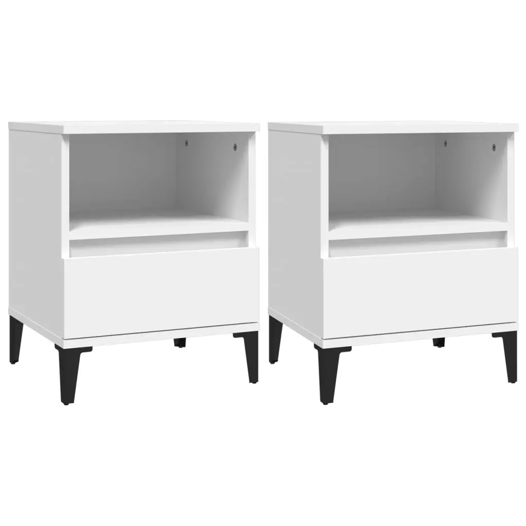 Bedside Cabinets 2 pcs White 40x35x50 cm 821811 - Furniture