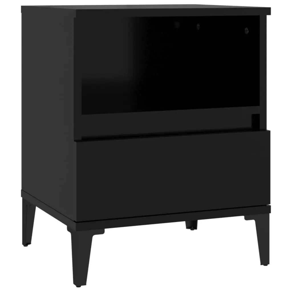Bedside Cabinet Black 40x35x50 cm 821812 - Furniture