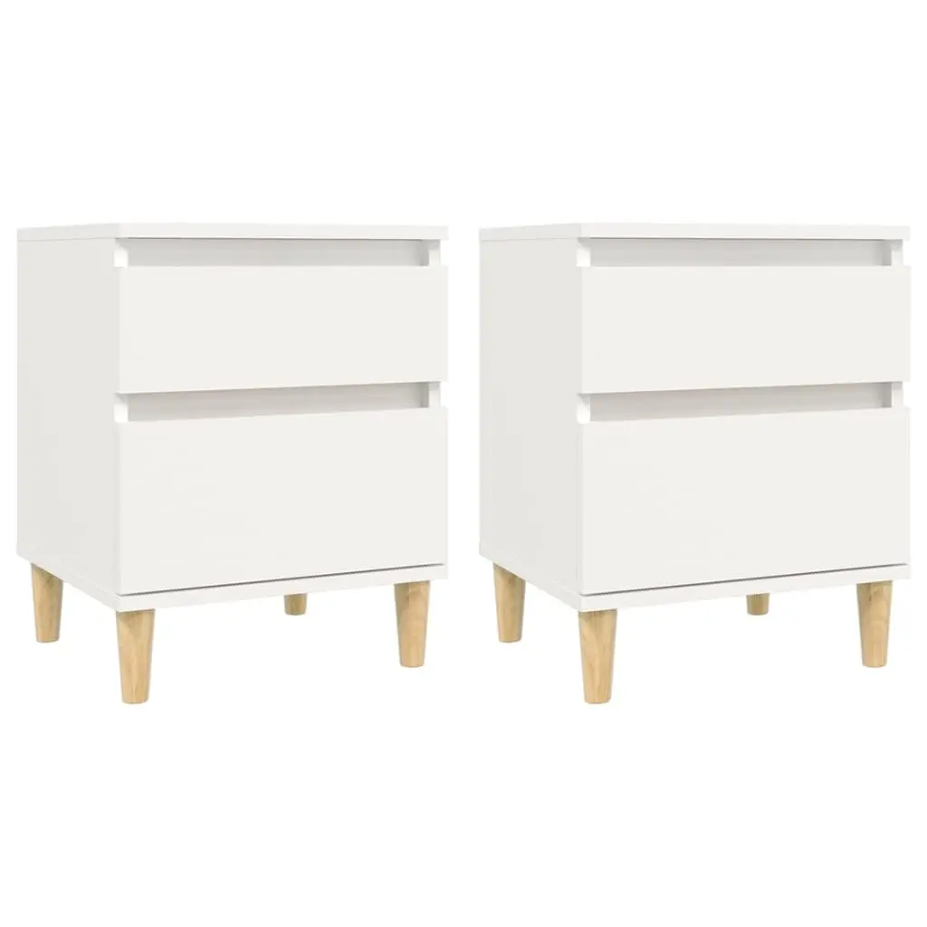 Bedside Cabinets 2 pcs White 40x35x50 cm 821827 - Furniture