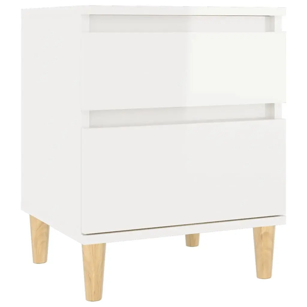 Bedside Cabinet High Gloss White 40x35x50 cm 821830 - Furniture