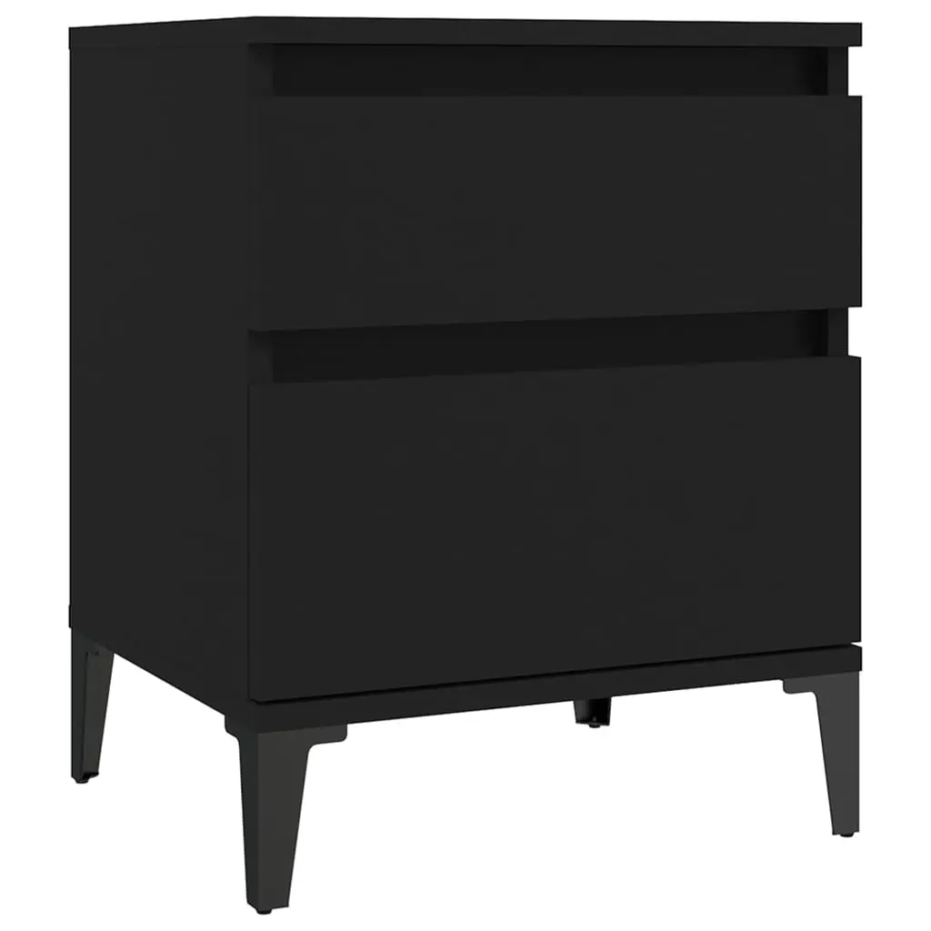 Bedside Cabinet Black 40x35x50 cm 821844 - Furniture