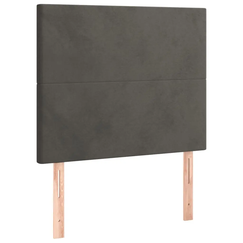 Headboard Dark Grey 80x5x118/128 cm Velvet 3116083 - Furniture