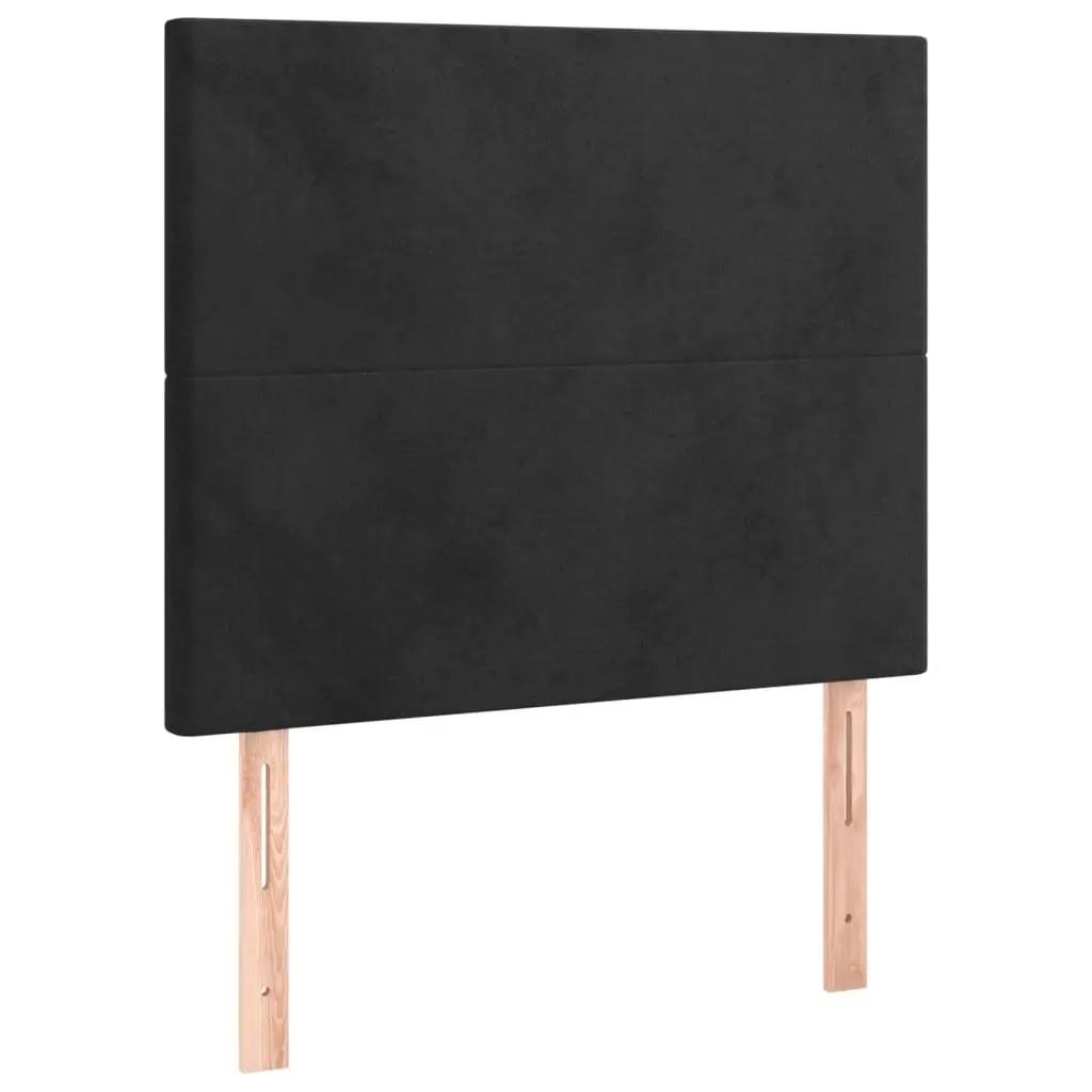Headboard Black 100x5x118/128 cm Velvet 3116096 - Furniture
