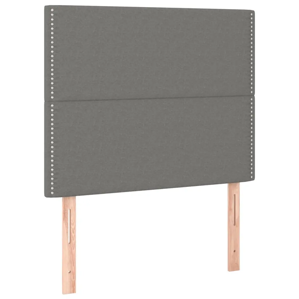 Headboard Dark Grey 80x5x118/128 cm Fabric 3116167 - Furniture