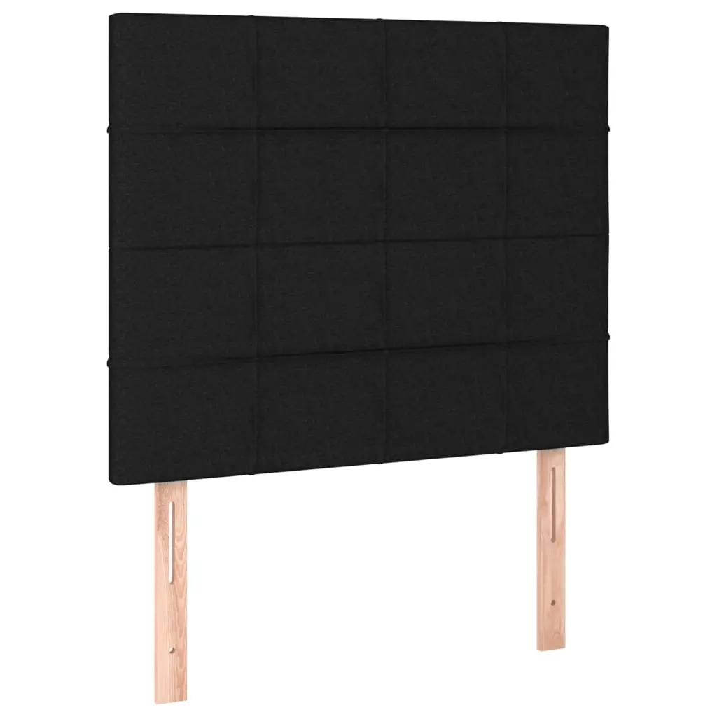 Headboard Black 80x5x118/128 cm Fabric 3116308 - Furniture