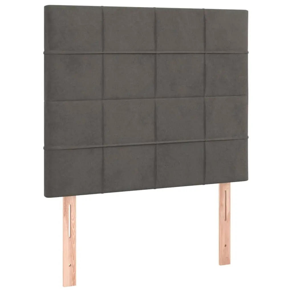 Headboard Dark Grey 80x5x118/128 cm Velvet 3116363 - Furniture